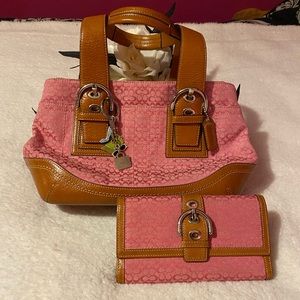 Authentic Coach Purse and Matching Wallet